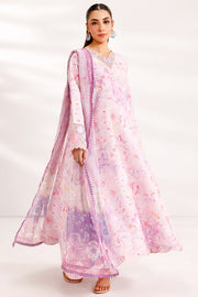 Farasha Summer Essentials Embroidered Lawn Unstitched 3Pc Suit - Soft Aura