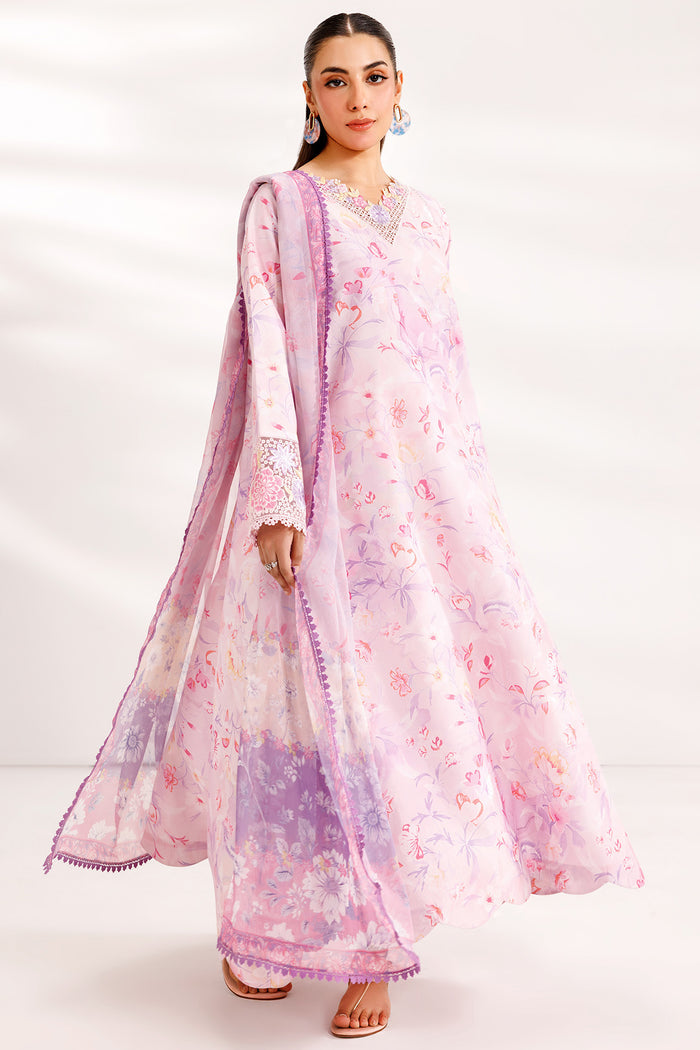 Farasha Summer Essentials Embroidered Lawn Unstitched 3Pc Suit - Soft Aura