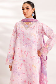 Farasha Summer Essentials Embroidered Lawn Unstitched 3Pc Suit - Soft Aura