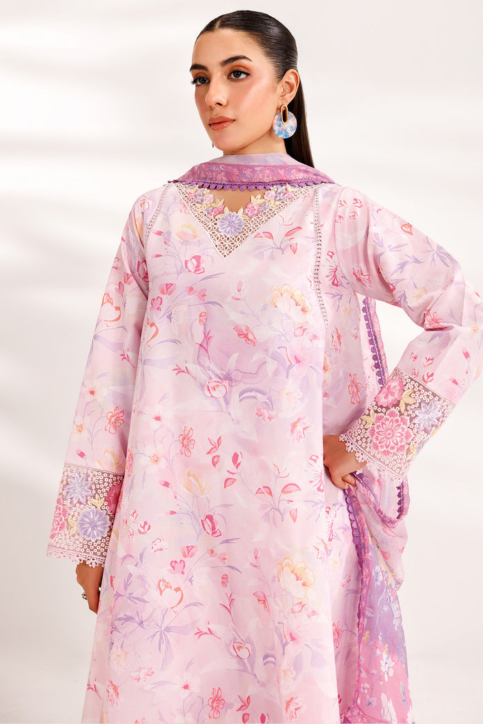 Farasha Summer Essentials Embroidered Lawn Unstitched 3Pc Suit - Soft Aura