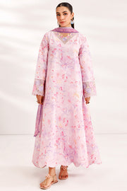 Farasha Summer Essentials Embroidered Lawn Unstitched 3Pc Suit - Soft Aura