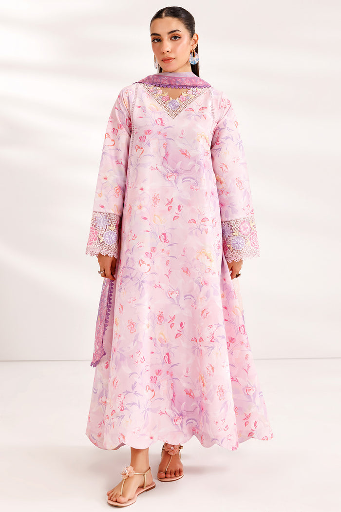 Farasha Summer Essentials Embroidered Lawn Unstitched 3Pc Suit - Soft Aura