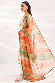Farasha Summer Essentials Embroidered Lawn Unstitched 3Pc Suit - Soft Marigold