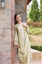 Farasha Sorine Summer Embroidered Lawn Unstitched 3Pc Suit - Soft Slate