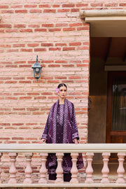 Farasha Sorine Summer Embroidered Lawn Unstitched 3Pc Suit - Soft Violet