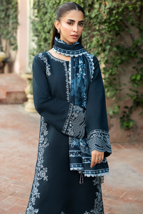 Farasha Embroidered Khaddar Unstitched 3Pc Suit - Softdawn