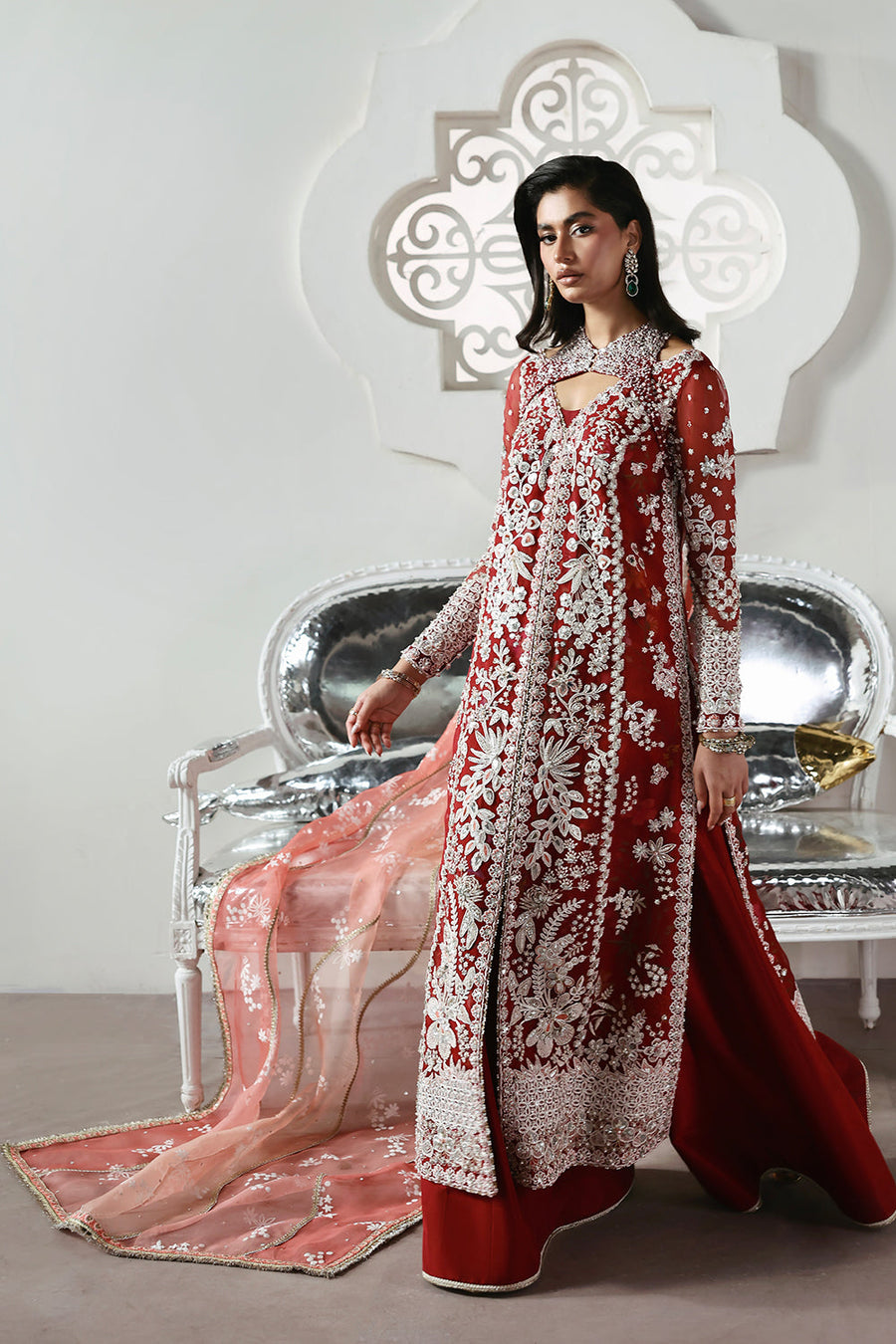 Soraya Lumene Embroidered Organza Unstitched 3Pc Suit - Solara