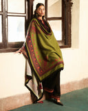 Jugnu Lahore Womenswear Embroidered Khaddar Unstitched 3Pc Suit - Solstice