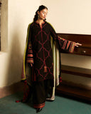 Jugnu Lahore Womenswear Embroidered Khaddar Unstitched 3Pc Suit - Solstice