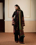 Jugnu Lahore Womenswear Embroidered Khaddar Unstitched 3Pc Suit - Solstice