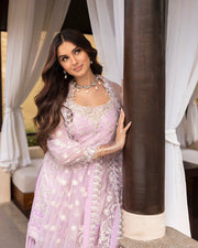 Faiza Saqlain Zinnia Embroidered Luxury Lawn Unstitched 3Pc Suit - Soma