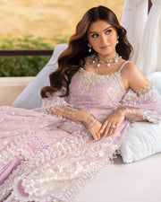 Faiza Saqlain Zinnia Embroidered Luxury Lawn Unstitched 3Pc Suit - Soma