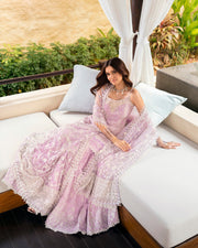 Faiza Saqlain Zinnia Embroidered Luxury Lawn Unstitched 3Pc Suit - Soma