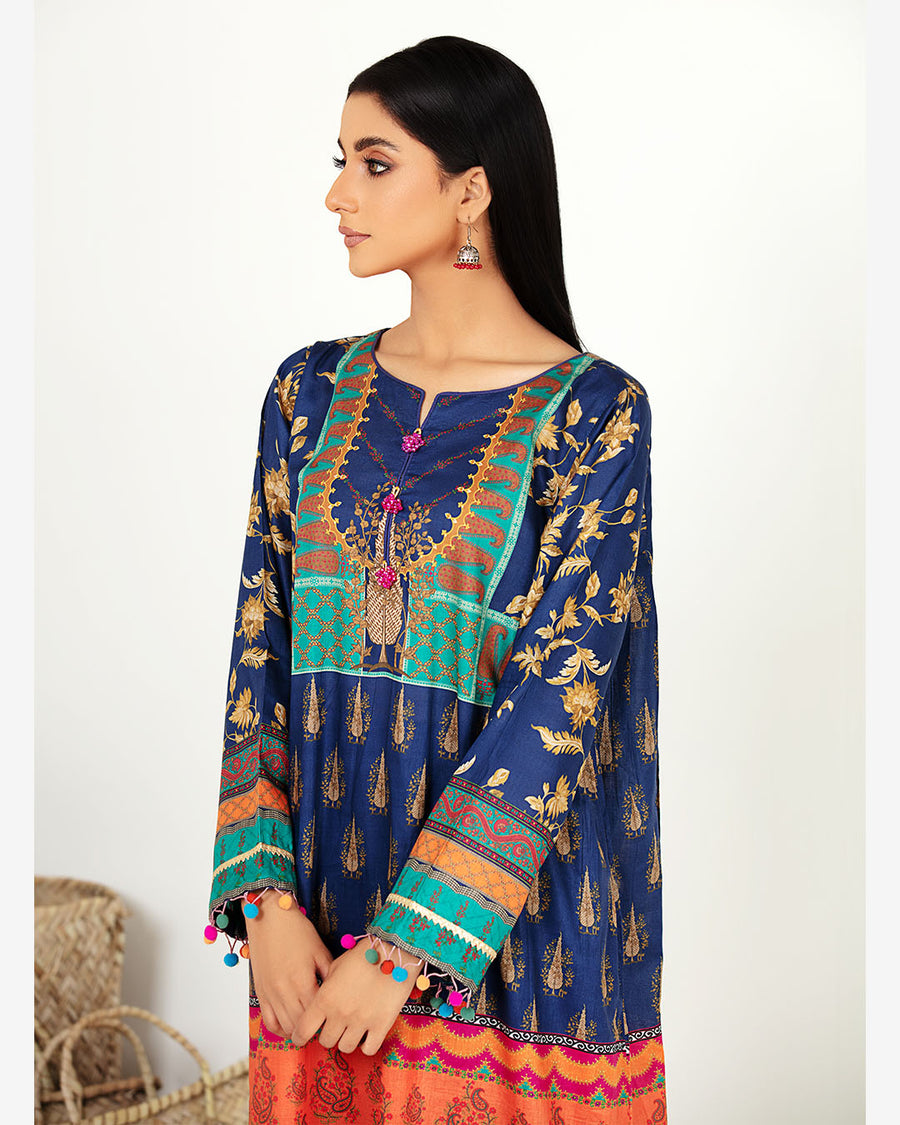 Dhanak by Noorangi Unstitched Printed Lawn 2Pc Suit - Sonata