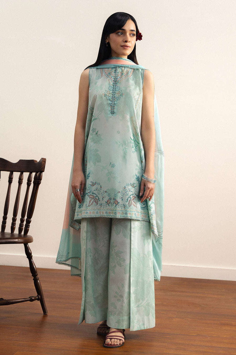 Coco by Zara Shahjahan Prints Unstitched Lawn 3Pc Suit D-03B Sora