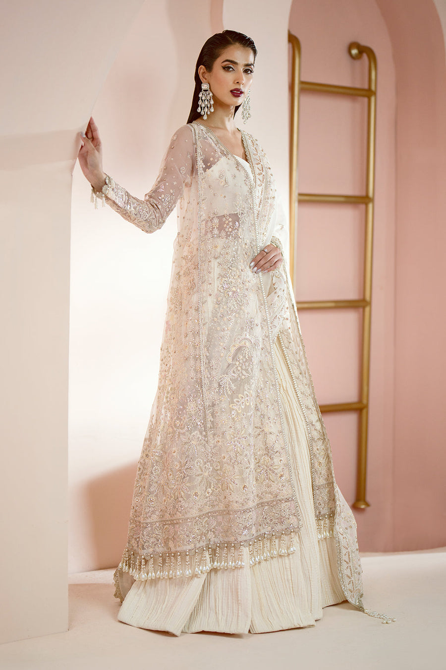 Ayzel Luminara Embroidered Organza Unstitched 3Pc Suit AWF-08 SORA