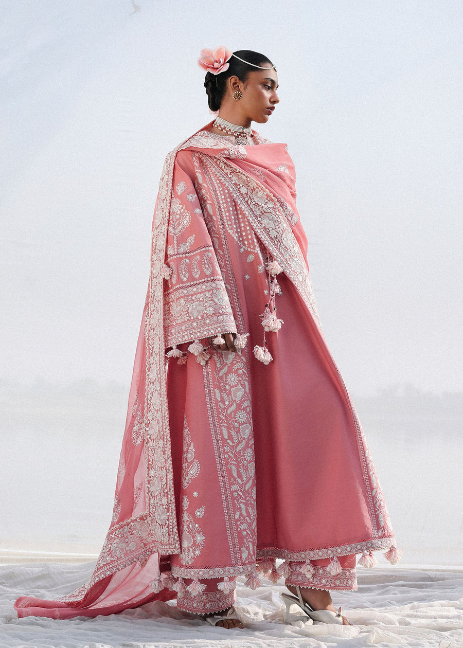 Hussain Rehar Kalabagh Unstitched Embroidered Lawn 3Pc Suit - Sorti