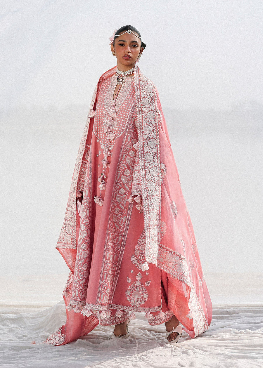 Hussain Rehar Kalabagh Unstitched Embroidered Lawn 3Pc Suit - Sorti