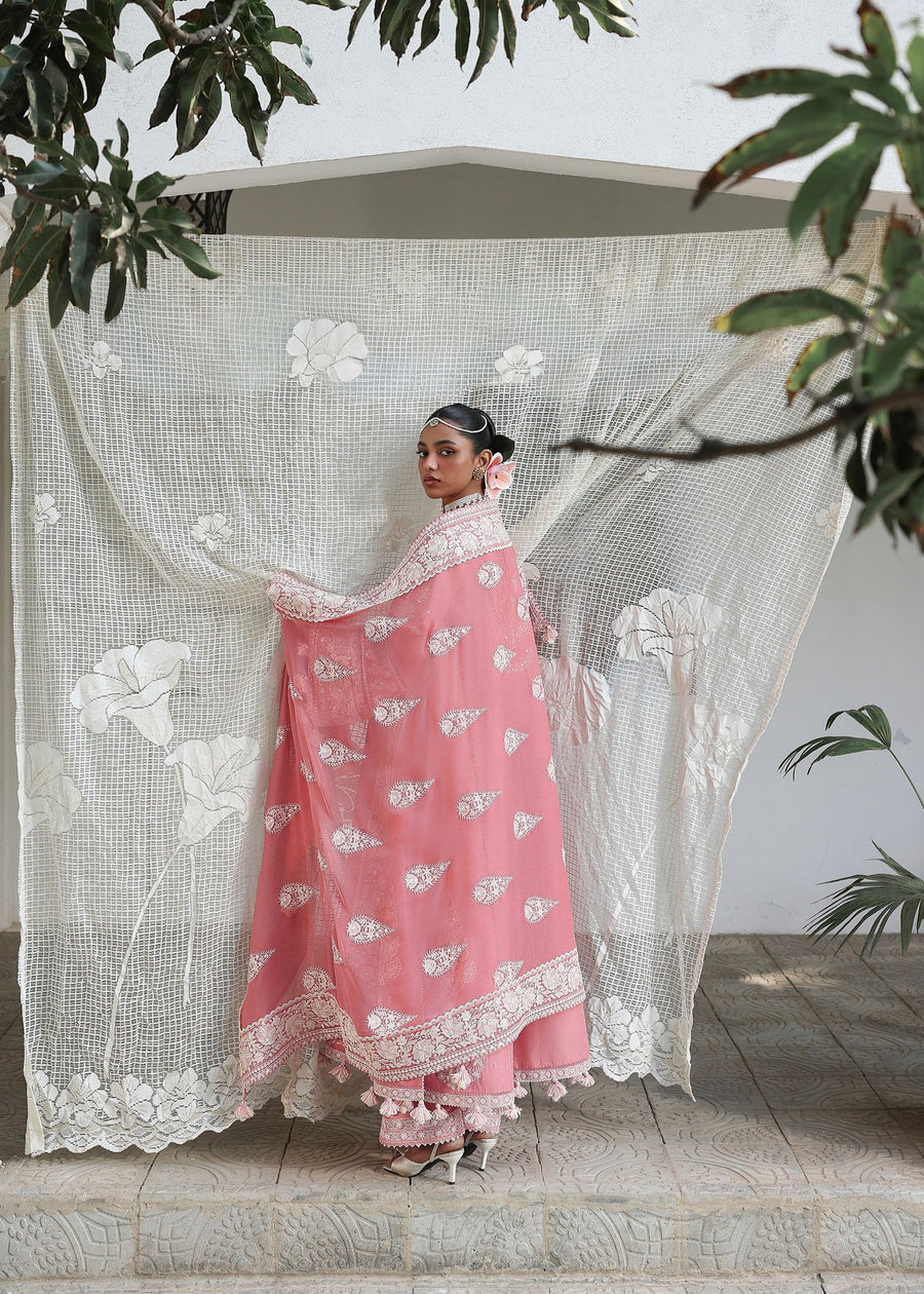 Hussain Rehar Kalabagh Unstitched Embroidered Lawn 3Pc Suit - Sorti