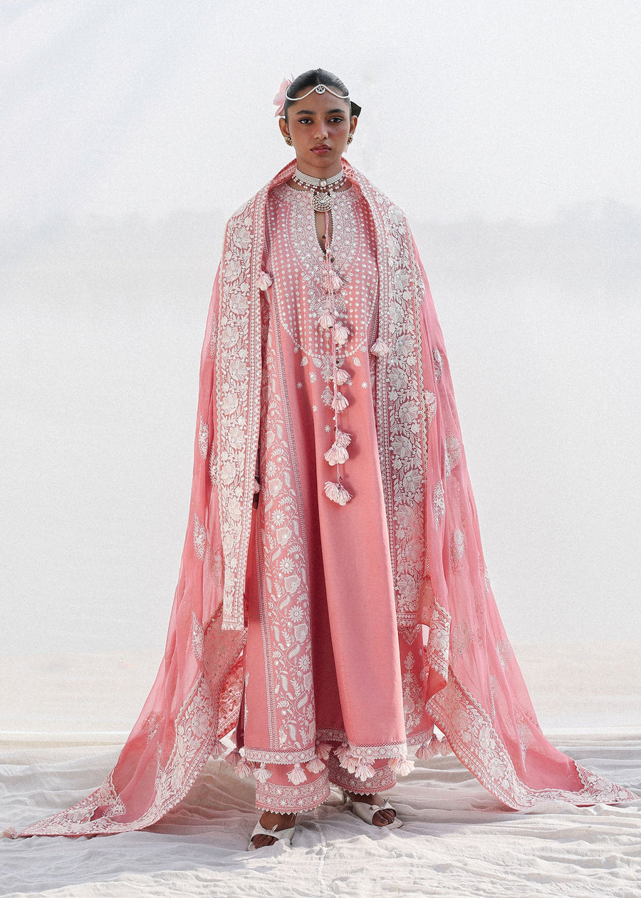 Hussain Rehar Kalabagh Unstitched Embroidered Lawn 3Pc Suit - Sorti