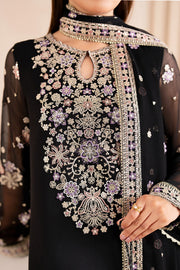Farasha Luxury Formal Embroidered Chiffon Unstitched 3Pc Suit - Splash