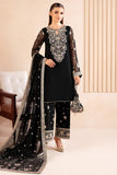 Farasha Luxury Formal Embroidered Chiffon Unstitched 3Pc Suit - Splash