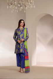 Feathers The Imperial Bloom Printed Lawn Unstitched 3Pc Suit Starry Florals-FT662