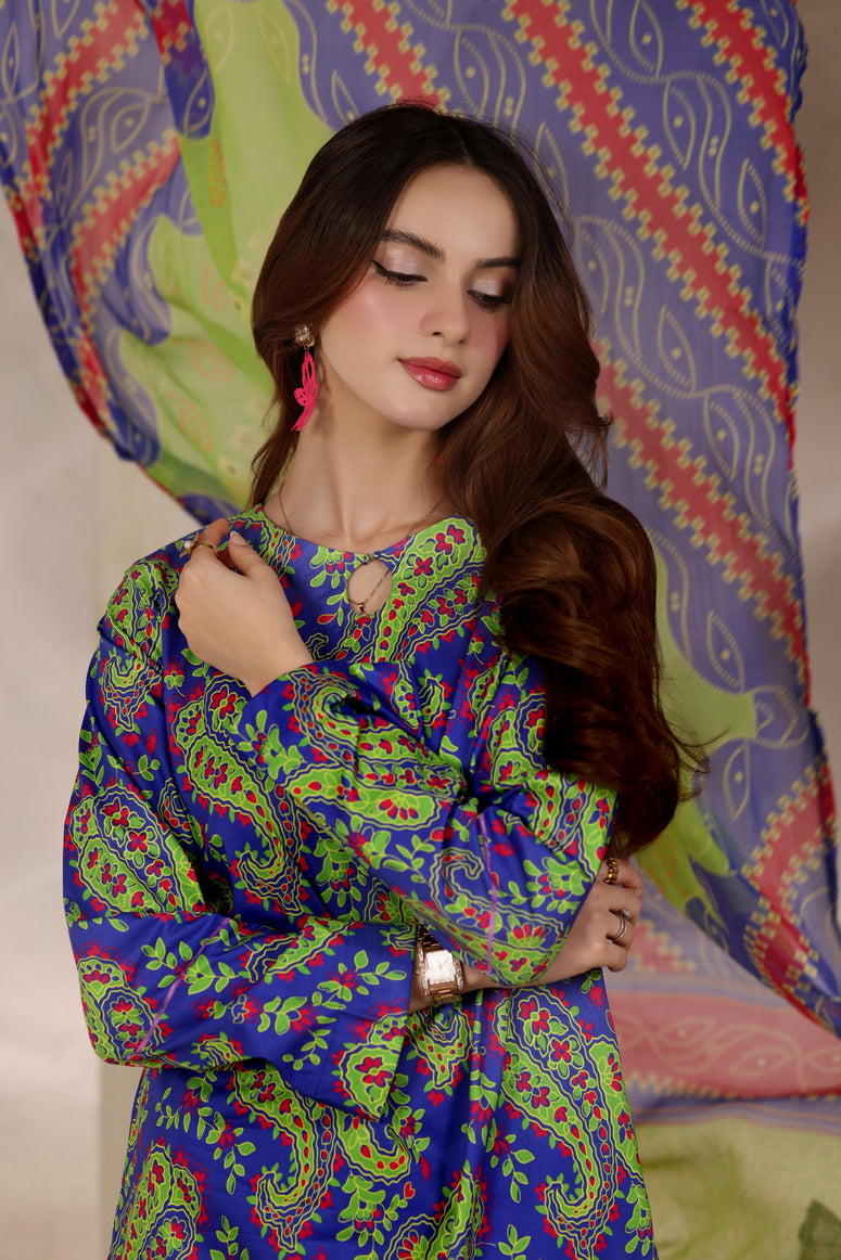 Feathers The Imperial Bloom Printed Lawn Unstitched 3Pc Suit Starry Florals-FT662