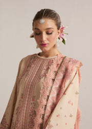 Hussain Rehar Embroidered Luxury Lawn Unstitched 3Pc Suit D-11 STILE