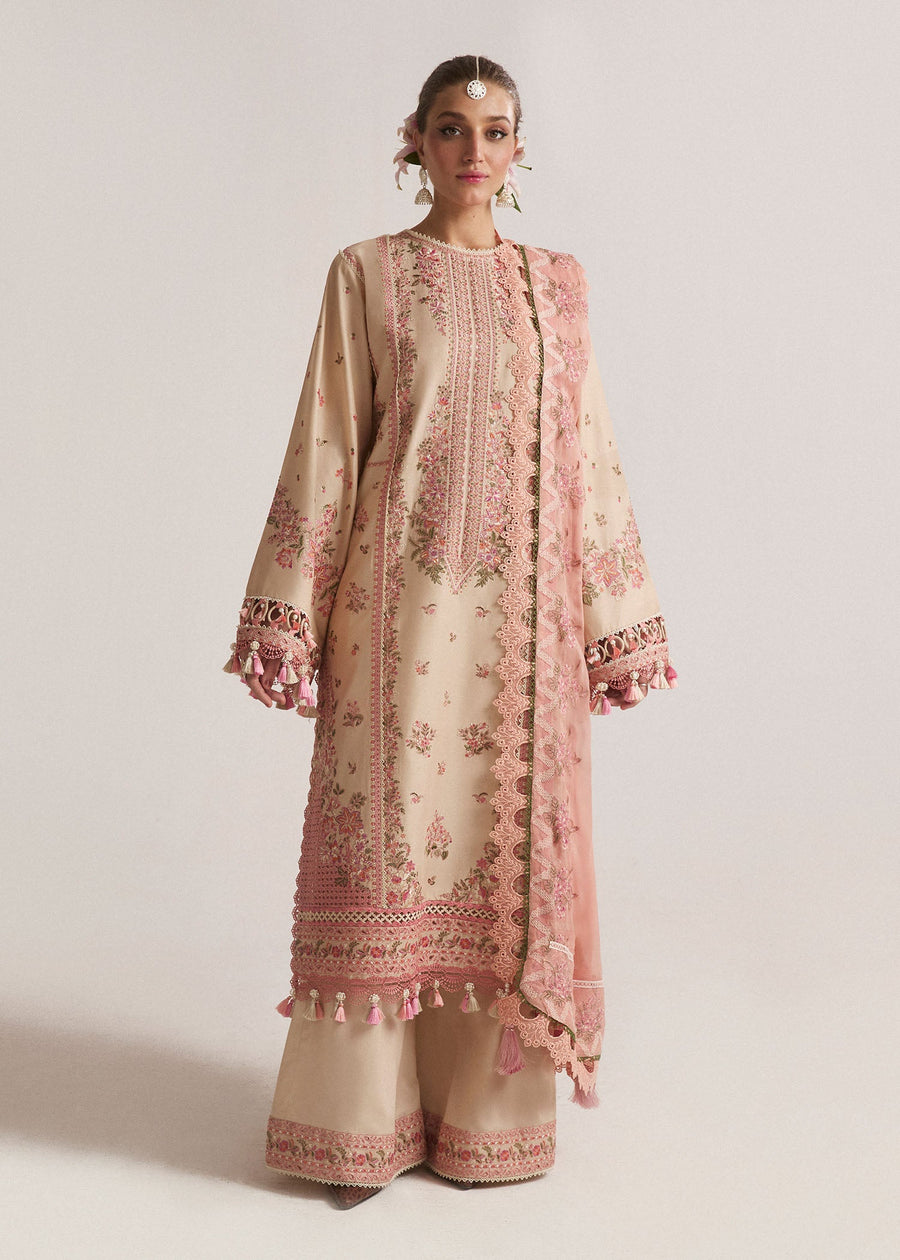 Hussain Rehar Embroidered Luxury Lawn Unstitched 3Pc Suit D-11 STILE