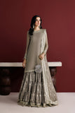 Farasha Luxury Formal Embroidered Chiffon Unstitched 3Pc Suit - Stone Haze