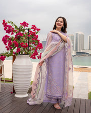 Faiza Saqlain AYA Embroidered Luxury Lawn Unstitched 3Pc Suit - SUELA