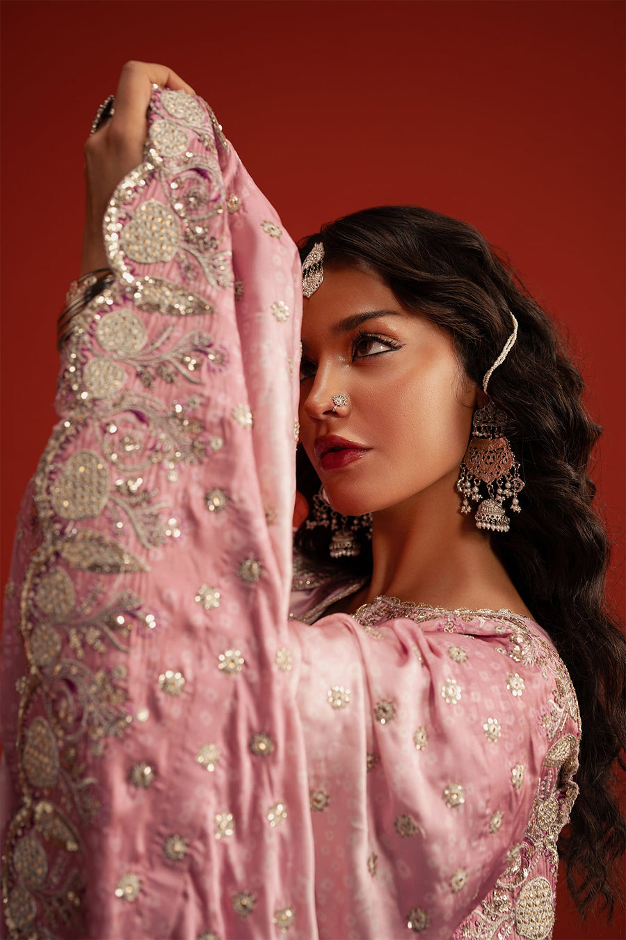 Afrozeh Divani Embroidered Silk Unstitched 3Pc Suit AS-25-08 SUFIYA