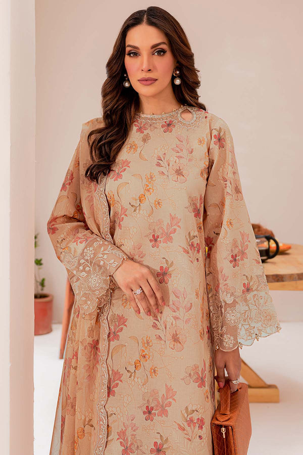 Farasha Summer Essentials Embroidered Lawn Unstitched 3Pc Suit - Summer Breeze