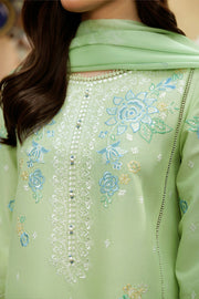 Farasha Summer Essentials Embroidered Lawn Unstitched 3Pc Suit - Summer Mist