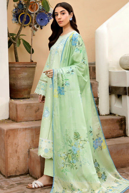 Farasha Summer Essentials Embroidered Lawn Unstitched 3Pc Suit - Summer Mist