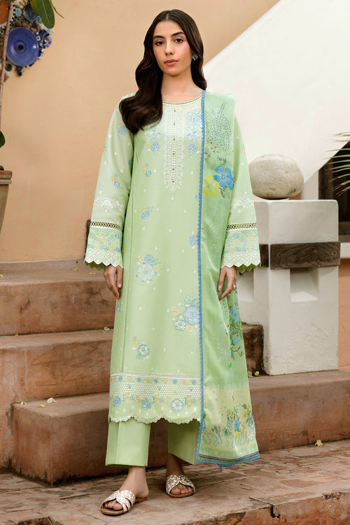 Farasha Summer Essentials Embroidered Lawn Unstitched 3Pc Suit - Summer Mist