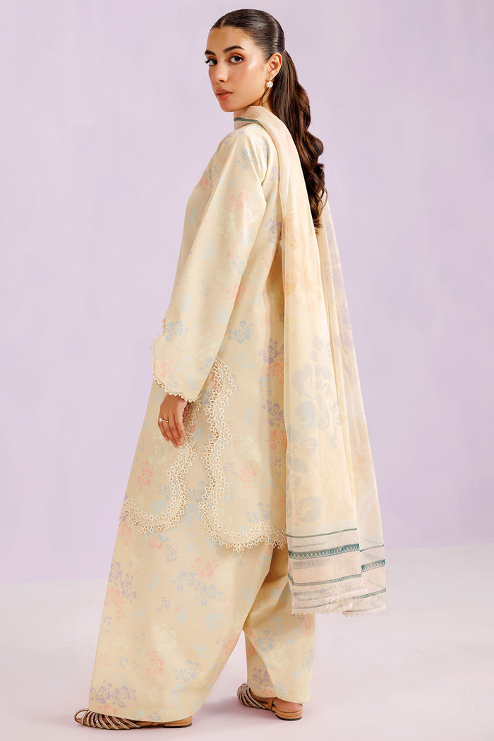 Farasha Summer Essentials Embroidered Lawn Unstitched 3Pc Suit - Sun Bloom