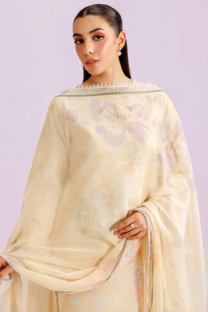 Farasha Summer Essentials Embroidered Lawn Unstitched 3Pc Suit - Sun Bloom