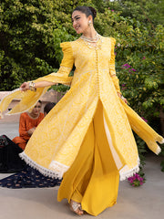 Afsaneh by Mahnur Embroidered Karandi Unstitched 3Pc Suit D-04 Sun Flower