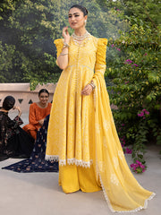Afsaneh by Mahnur Embroidered Karandi Unstitched 3Pc Suit D-04 Sun Flower