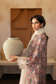 Afrozeh Daybreak Embroidered Lawn Unstitched 3Pc Suit - SUN SPUN