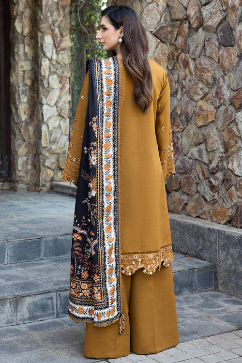 Farasha Embroidered Khaddar Unstitched 3Pc Suit - Sundune