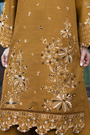 Farasha Embroidered Khaddar Unstitched 3Pc Suit - Sundune
