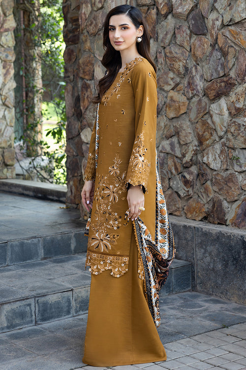 Farasha Embroidered Khaddar Unstitched 3Pc Suit - Sundune