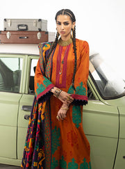 Zainab Chottani Embroidered Marina Twill Unstitched 3Pc Suit D-03 Suniva