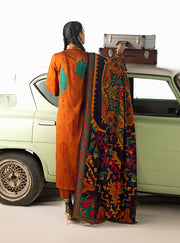 Zainab Chottani Embroidered Marina Twill Unstitched 3Pc Suit D-03 Suniva