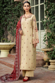 Farasha Embroidered Khaddar Unstitched 3Pc Suit - Sunrose