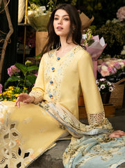 Hemline Odyssey by Mushq Embroidered Lawn Unstitched 3Pc Suit - Sunset Sway