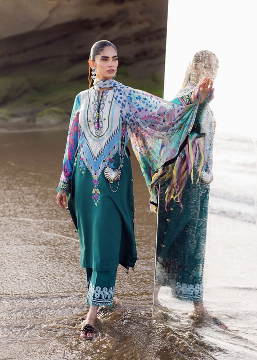 Sadaf Fawad Khan Siraa Vol-02 Unstitched Lawn 3Pc Suit - Surf Gypsy